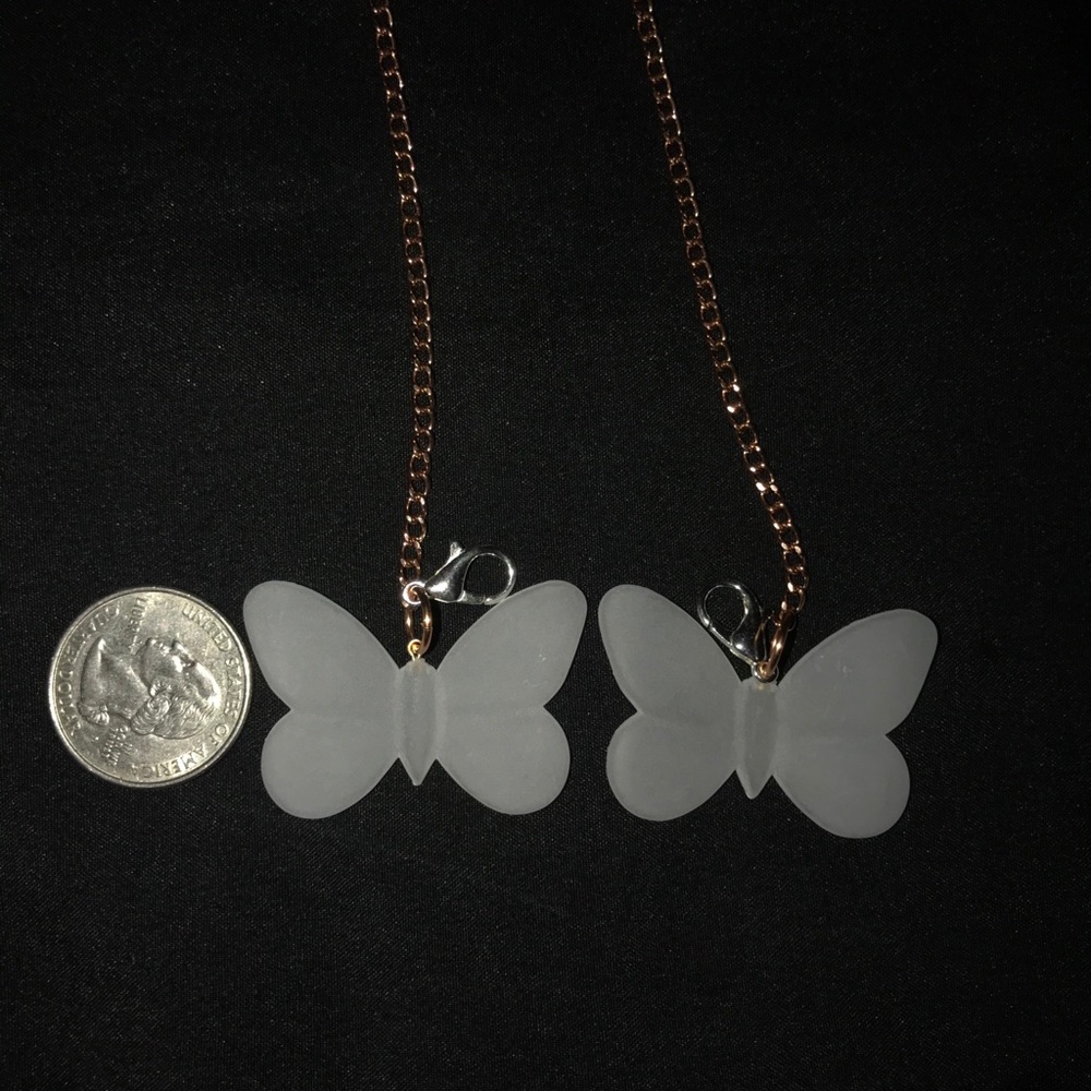 White Butterfly Mask Chain